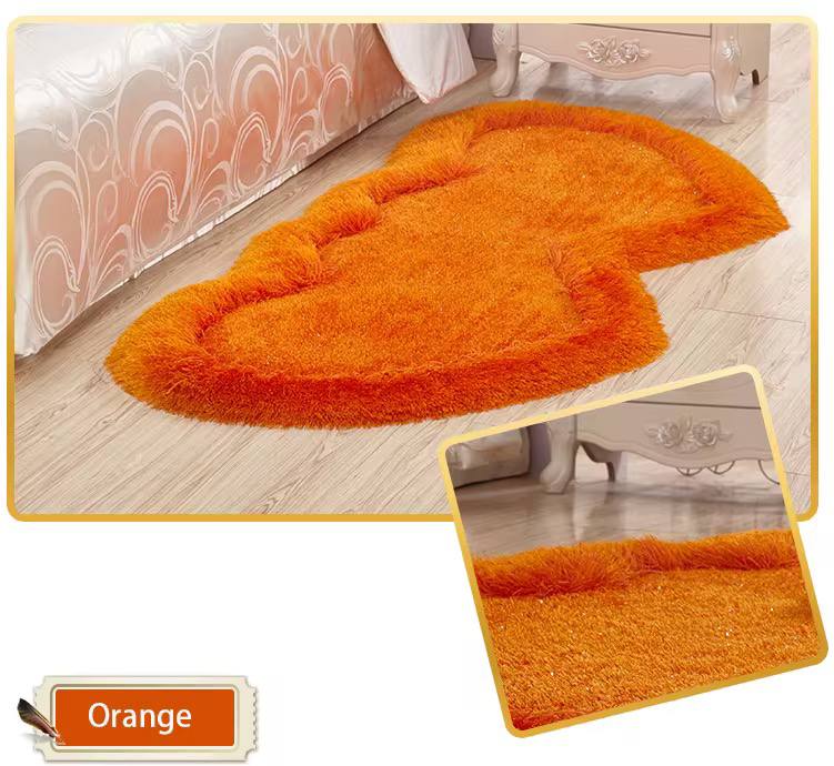 Double heart shaped Bedside mats