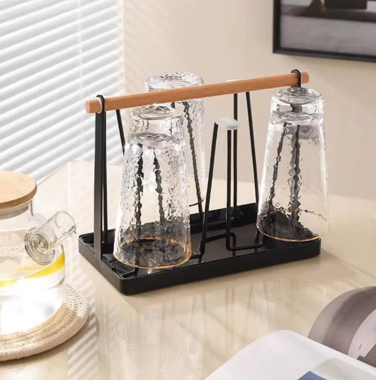Luxury Iron cup/glass holder rack