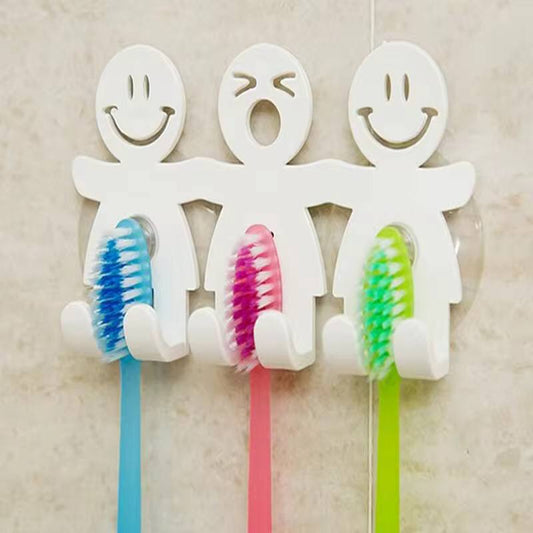 Bathroom Suction 5 Position Toothbrush Holder Rack