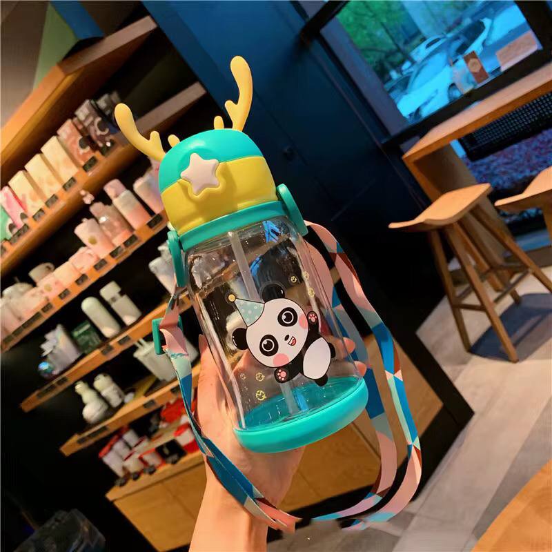 Cute Cartoon Horn Shape Sipper Bottle for Kids