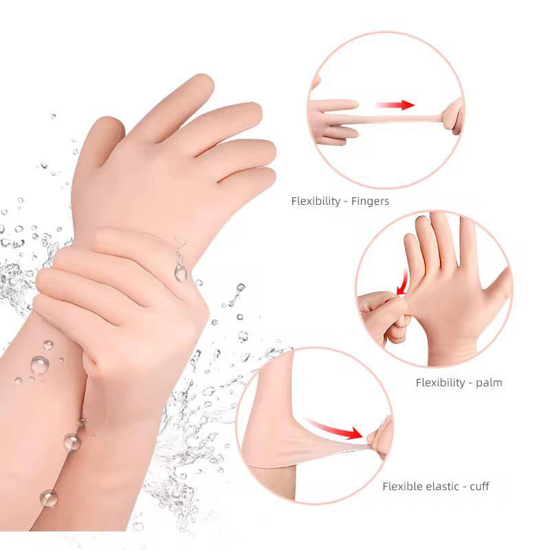 1Pair Silicone Moisturizing Gloves $ Socks Foot Care Long Socks Hand Care Long Gloves Beauty Skin Protector Anti Cracking Spa