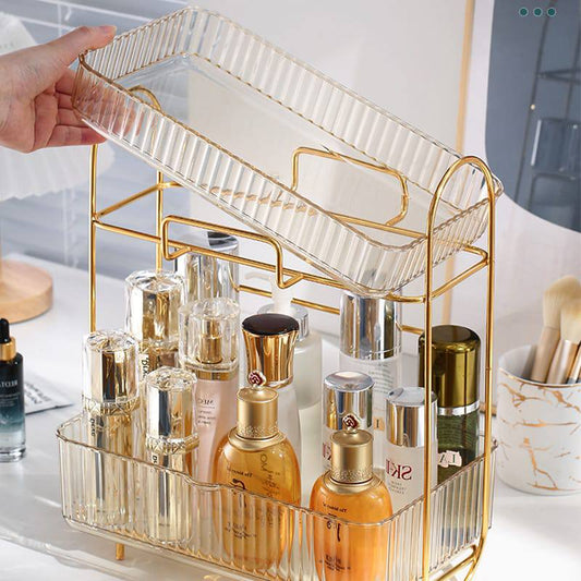 Acrylic Double layer cosmetic organizer