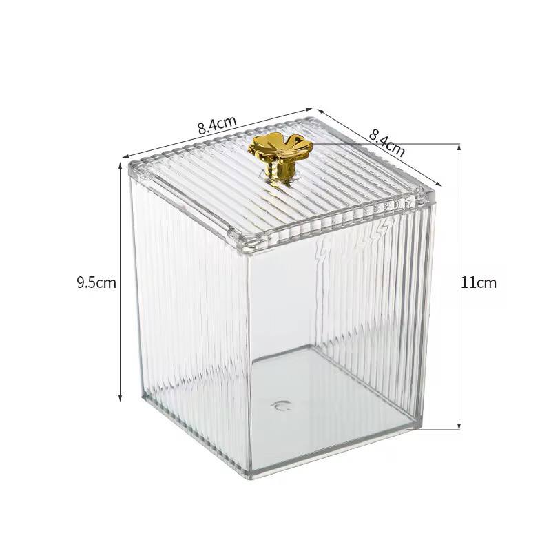 Transparent Acrylic Cotton Swab Storage Box