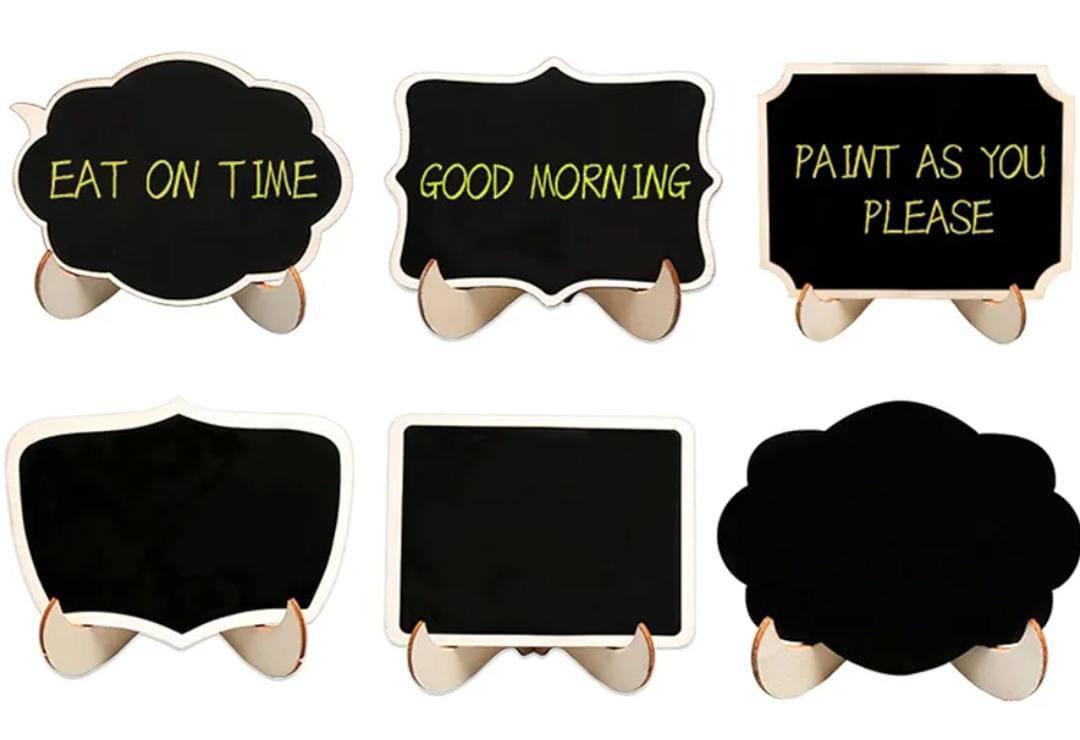 Creative multiple purposes Wood Mini Chalkboard Signs with Support Easels, Place Cards