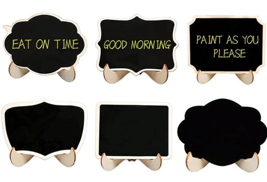 Creative multiple purposes Wood Mini Chalkboard Signs with Support Easels, Place Cards