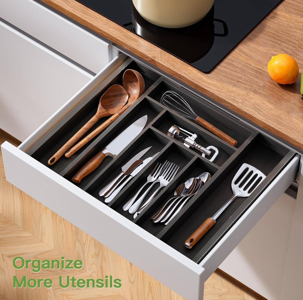 Multifunctional Bamboo drawer organizer