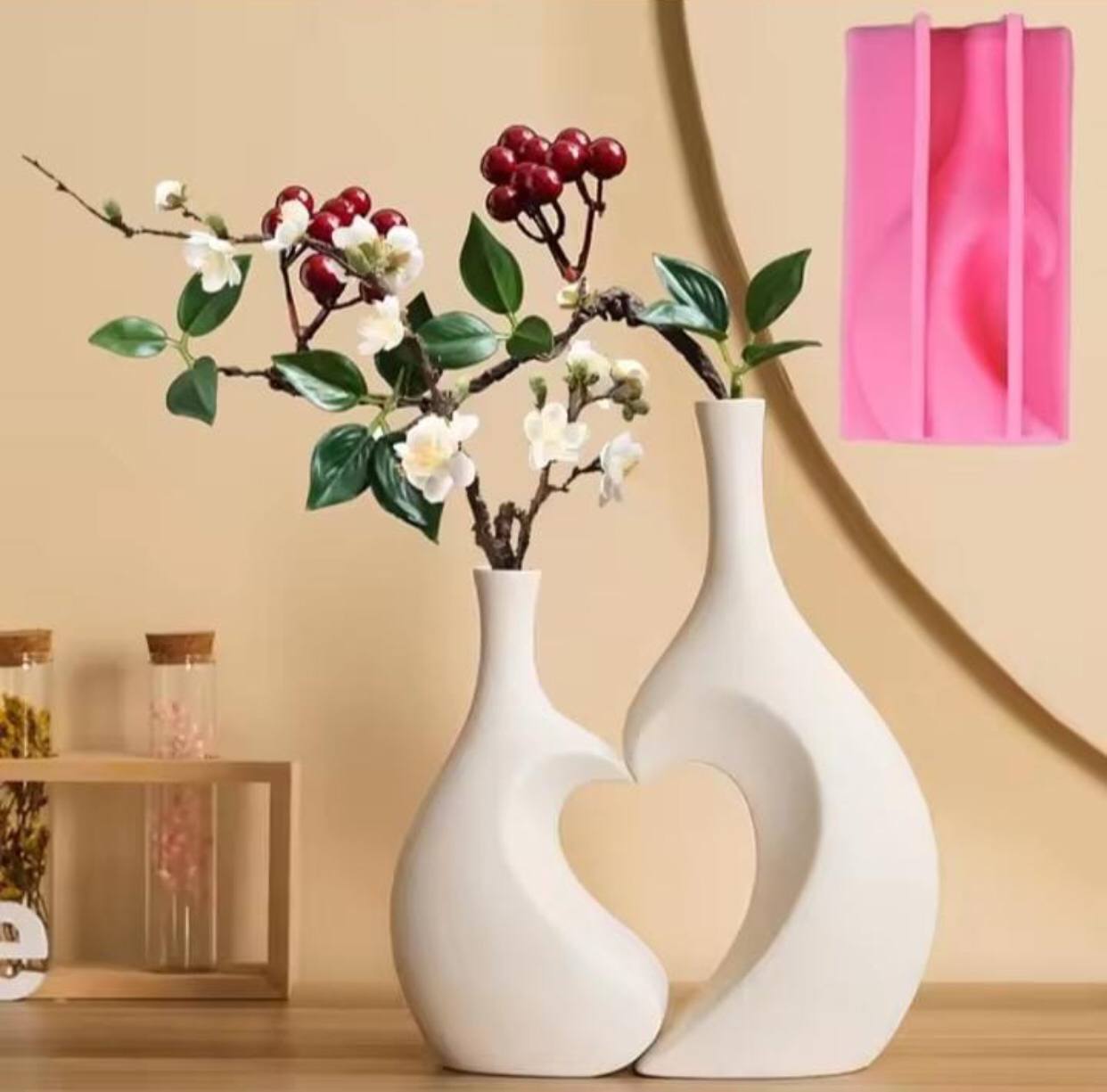 Decorative heart shape vase