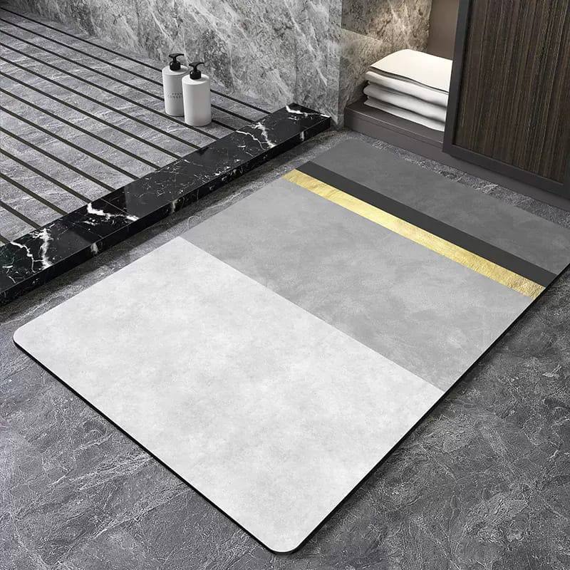 Rectangular Antislip absorbent bathroom mat