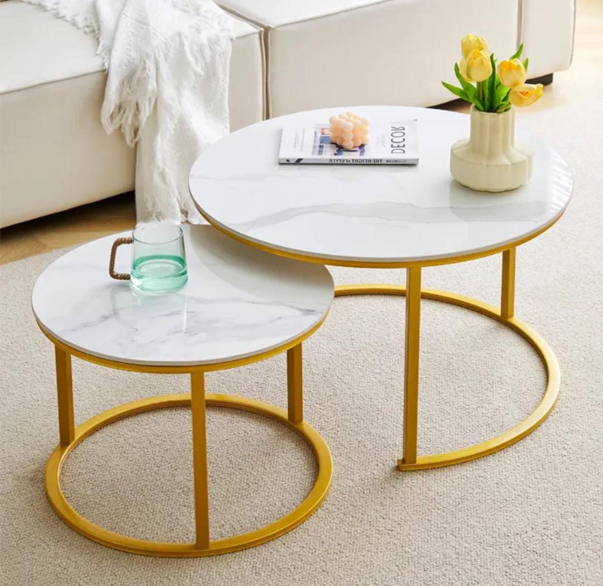 Marble Top nesting tables