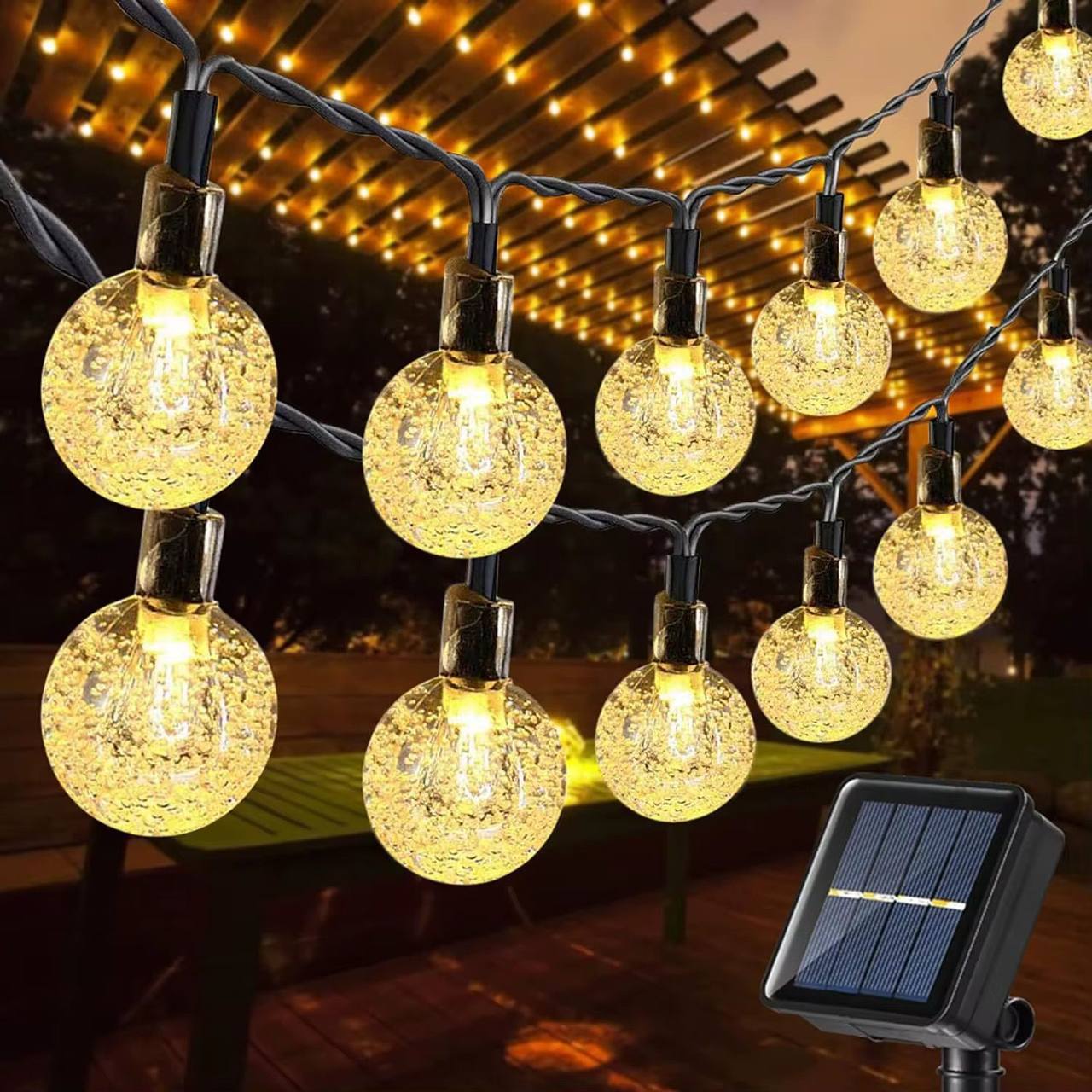 Solar Powered Outdoor Ball Lights Christmas Edition