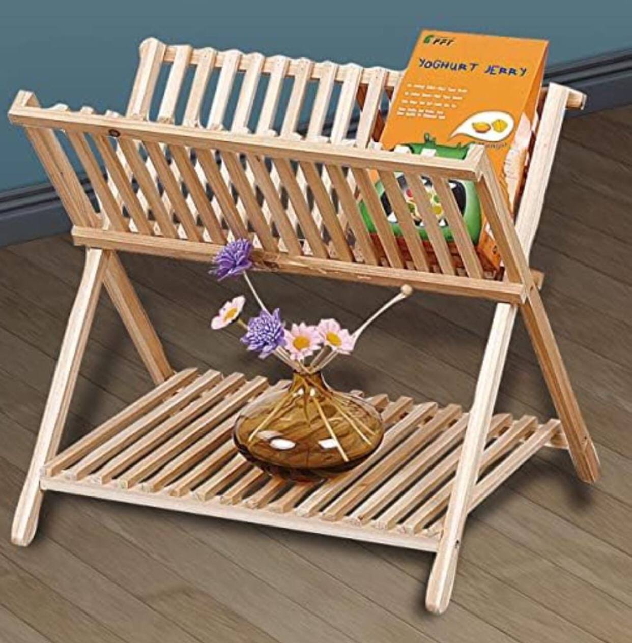 Simple Bamboo Magazine Rack