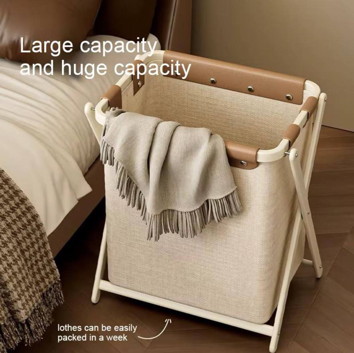 Large capacity laundry/ storage basket