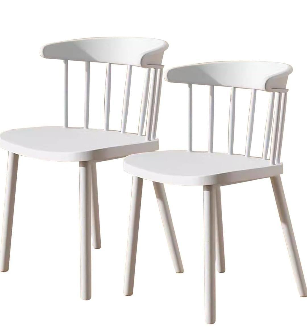 Creative Bright Yellow Polypropylene Dining Chairs – Set of 2 with Ergonomic Backrest and Durable Single Moulded Frame for Modern Spaces.
