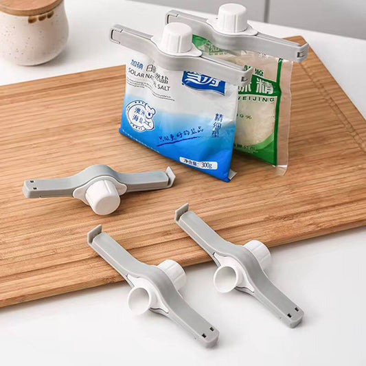 1PC Snack Packaging Bag Sealing Clips Food Sealing Clips for Tea Leaf Reuseable Food Dispenser Nozzle with Lid Kitchen Tool
