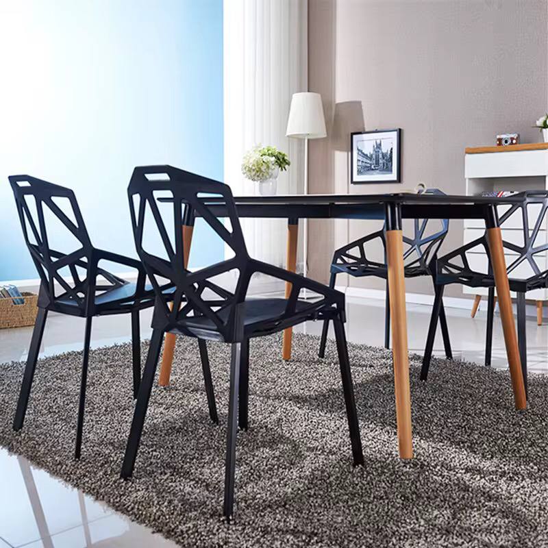 Modern simple geometric pattern like plastic chairs