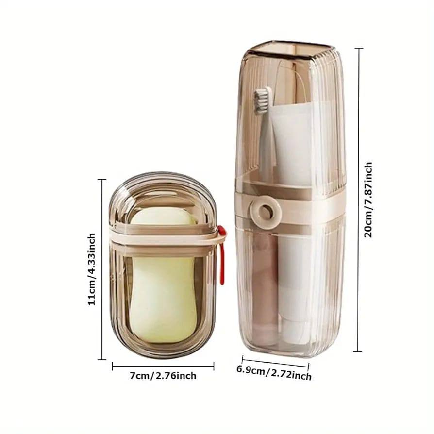 Portable Travel Soap Dish & Toothbrush Holder Set