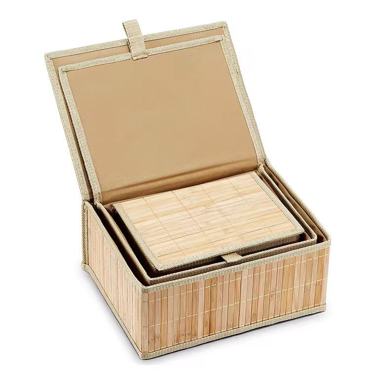 3in1 organising wicker baskets with cover