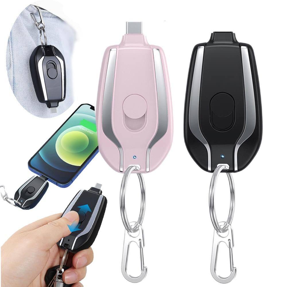 Key chain emergency charger power bank
available  in iphone and type C options