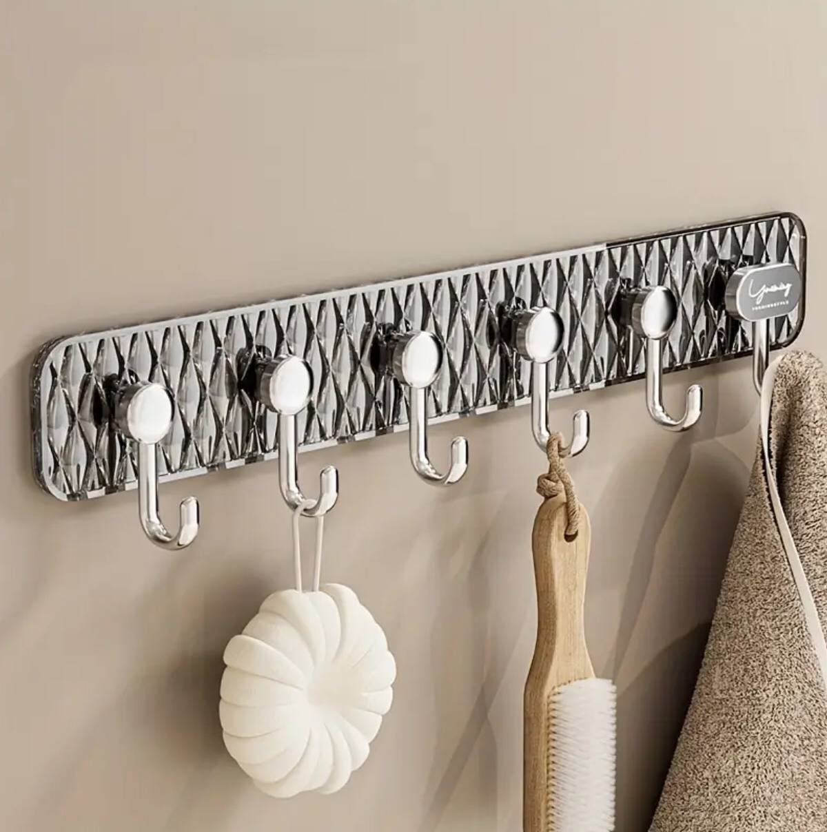 Luxury Six-Row Adhesive Hooks