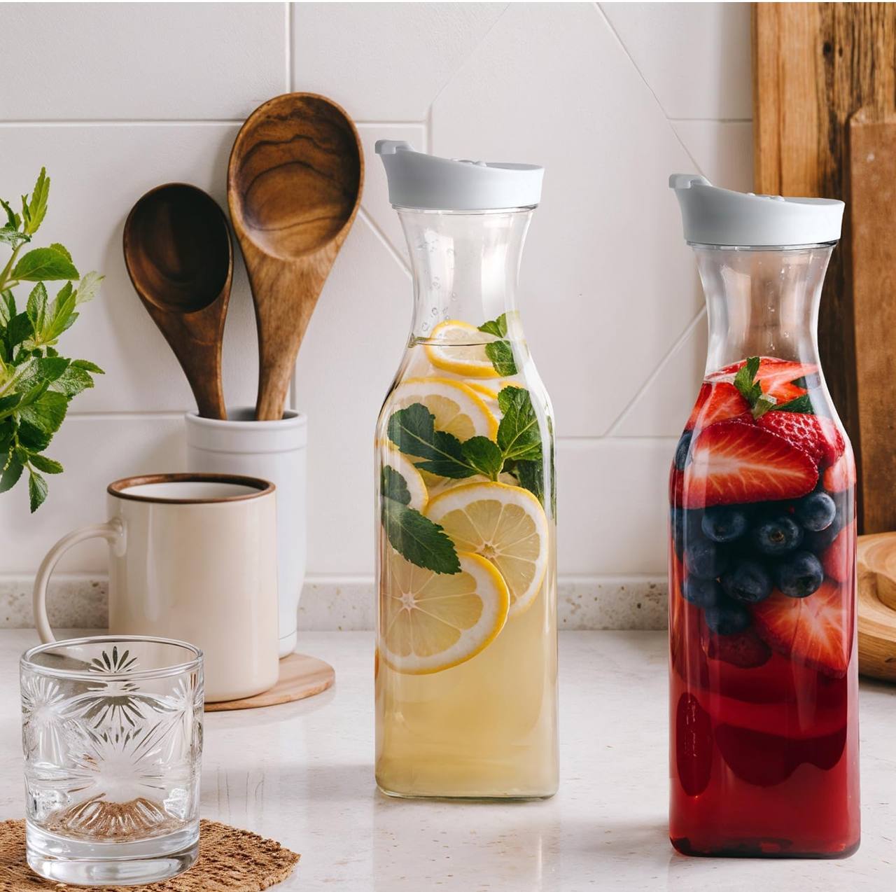 Multipurpose square pitcher jars