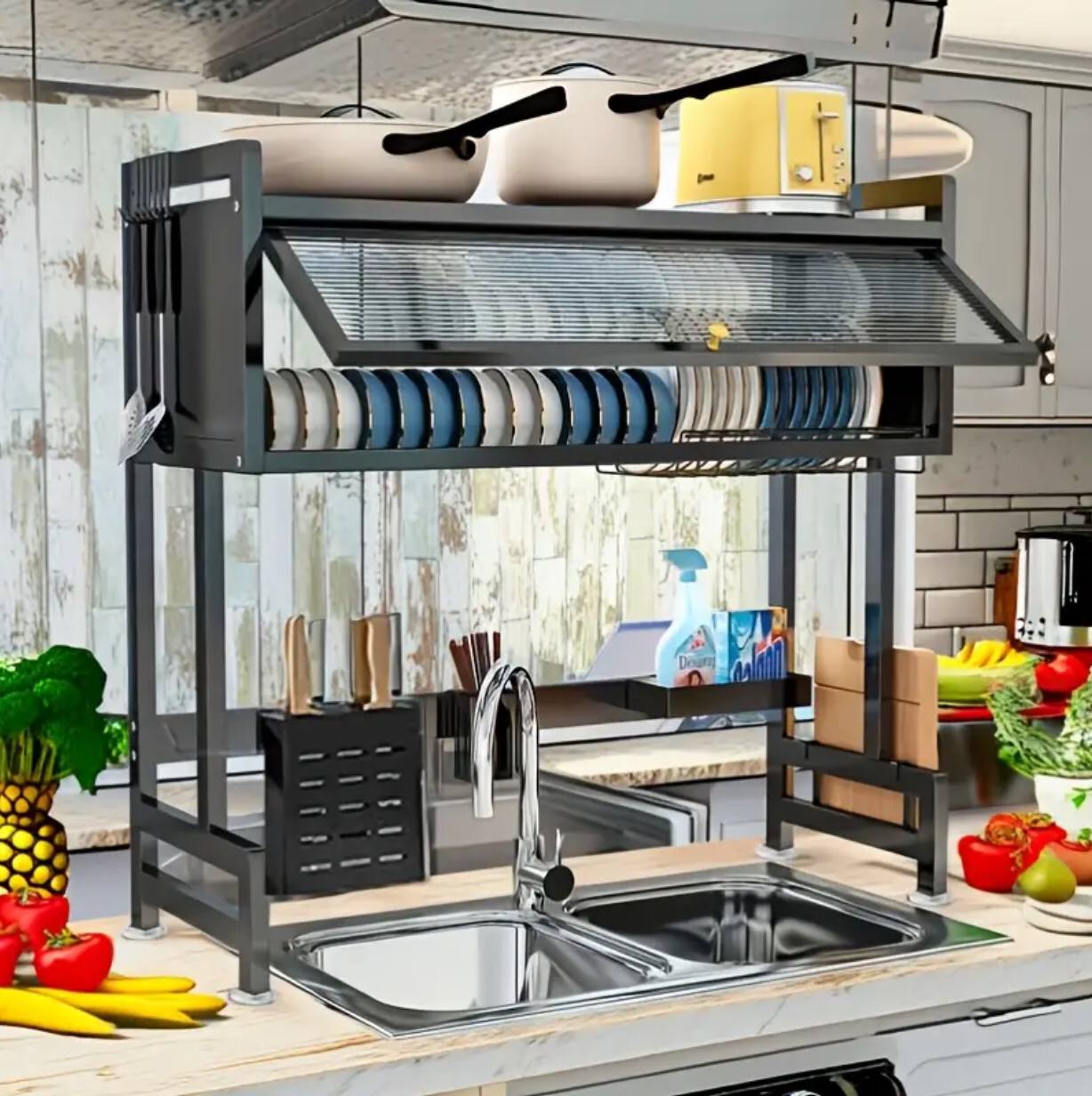 Multi-Purpose Kitchen Storage /Drain Rack