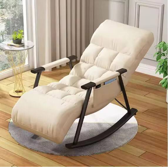 Leisure Rocking Chair,Gliding Recliner Rocking Chair Indoor Padded Seat,High Backrest Armchair,for Bedroom,Living Room