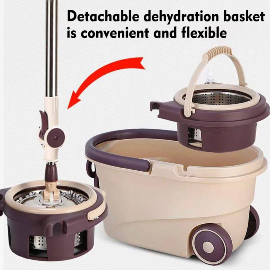 360° Spin Mop with Bucket and Dehydration Basket