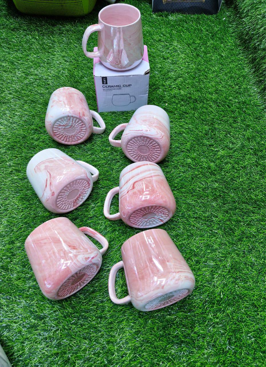 Pearl Marble Porcelain Tea/ Coffee Mugs