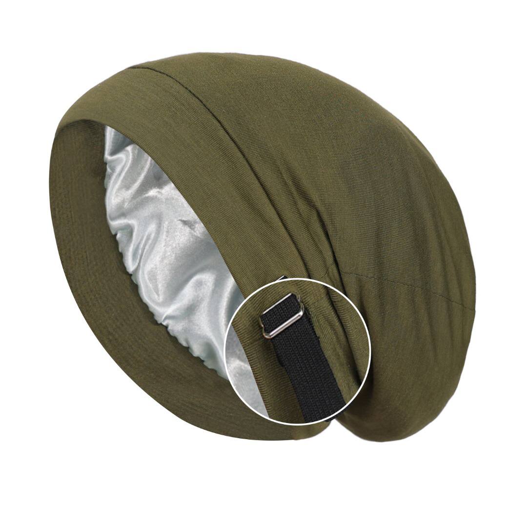 Unisex Hair Bonnet Beanie with Elastic Tie Band
