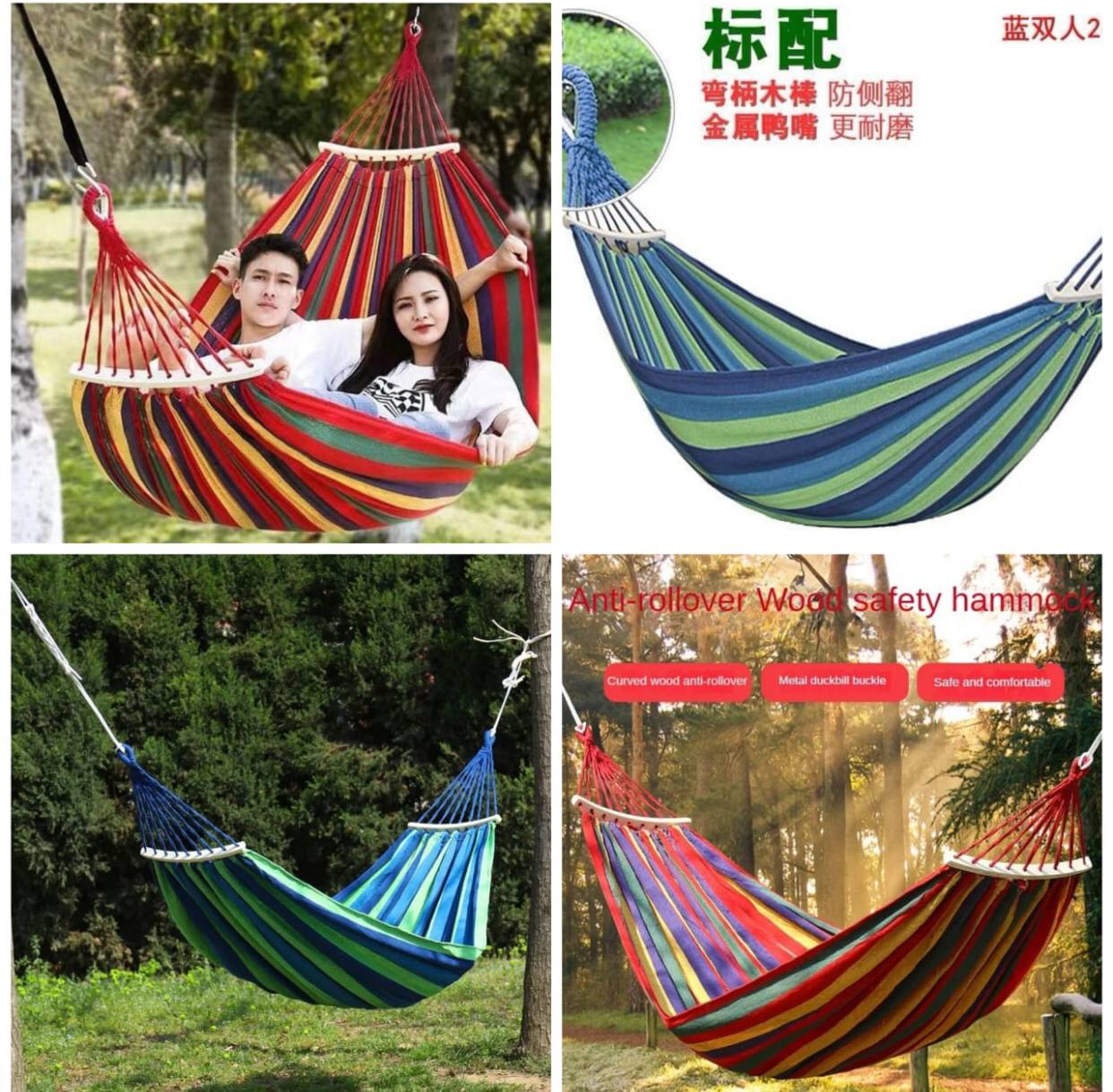 Stripped outdoor hammock