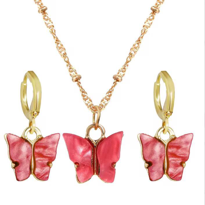 *Butterfly jewellery set