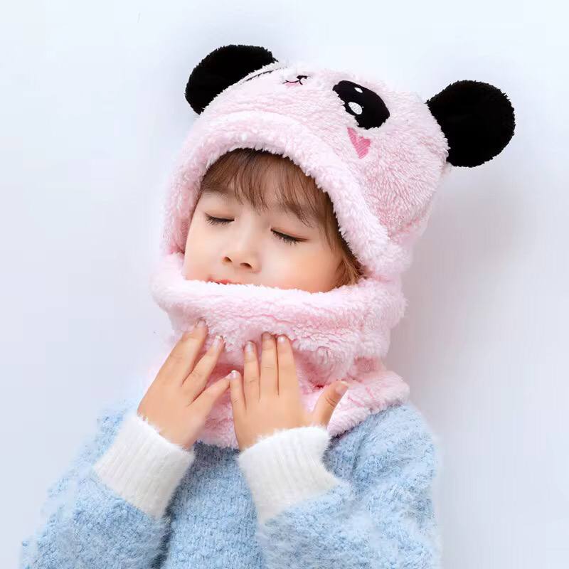 Magic Kids Boy's & Girl's Winter Fuzzy Plush Balaclava Hat Cartoon Panda Animal