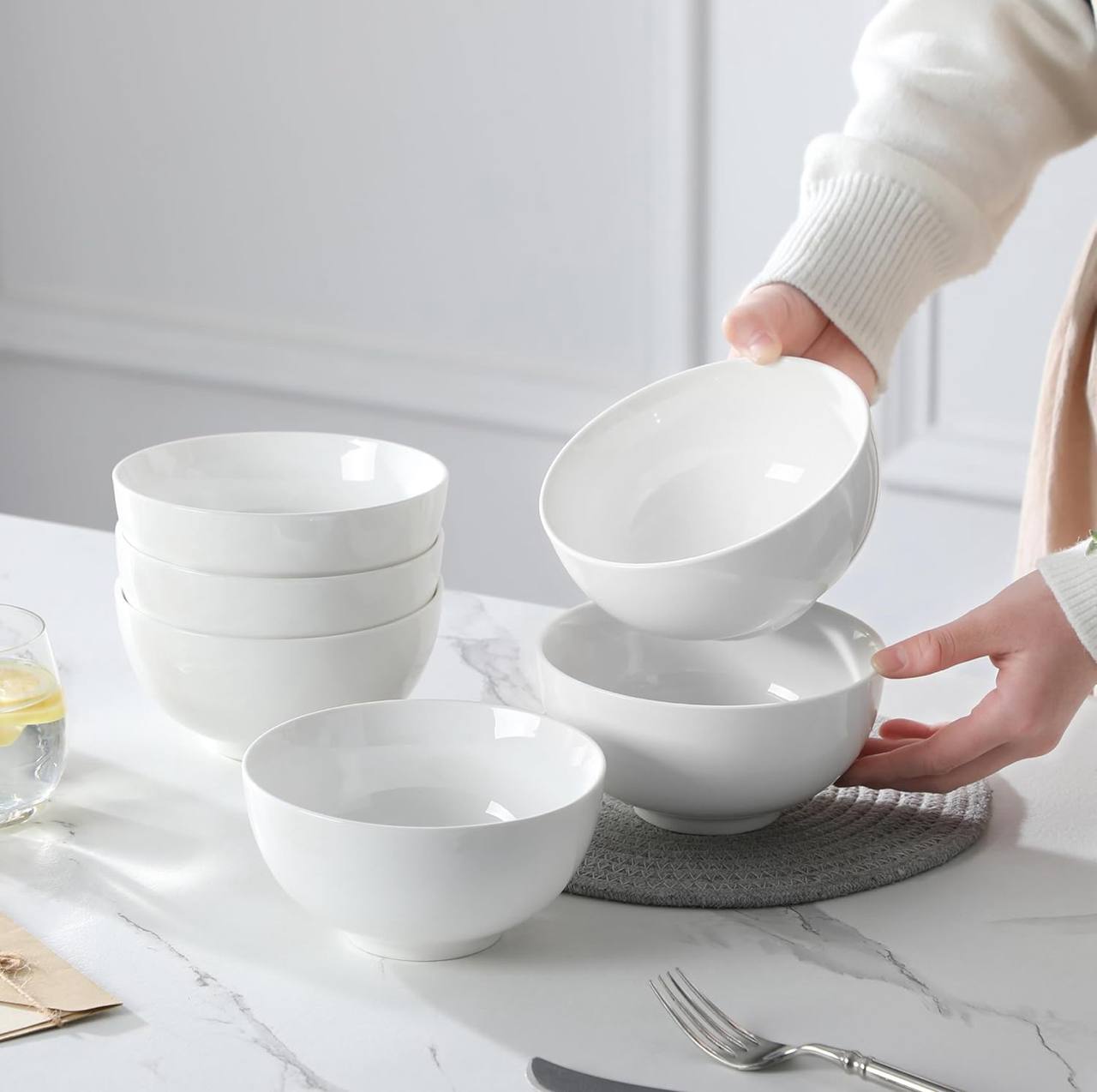Milk white bowls