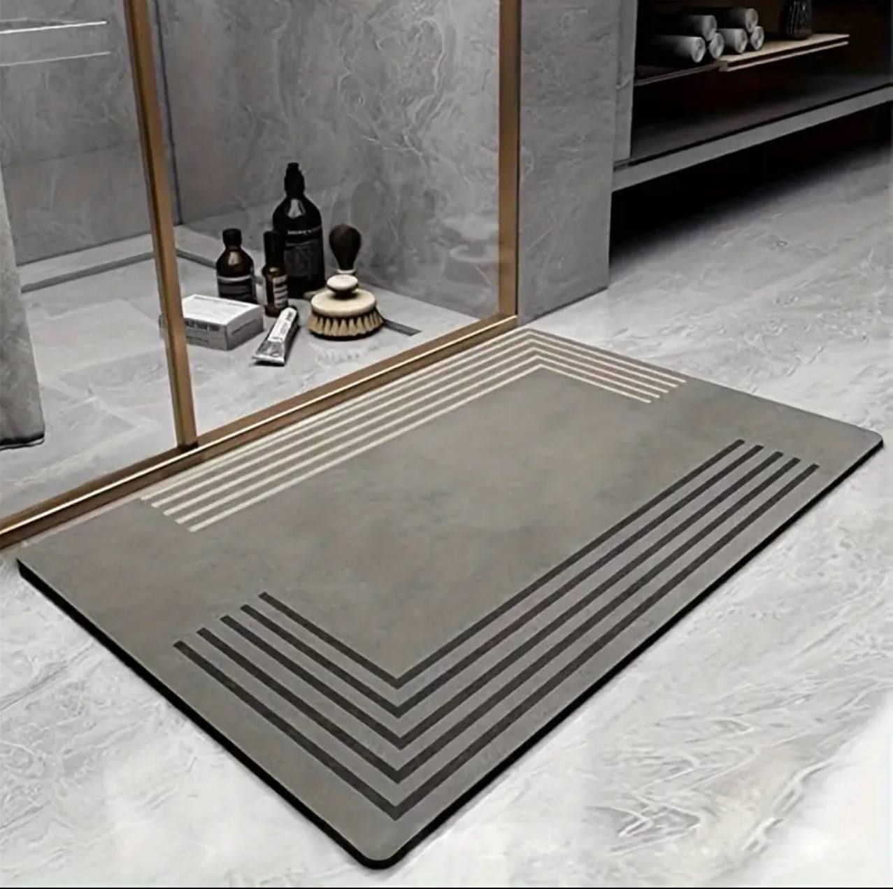 Rectangular Antislip absorbent bathroom mat