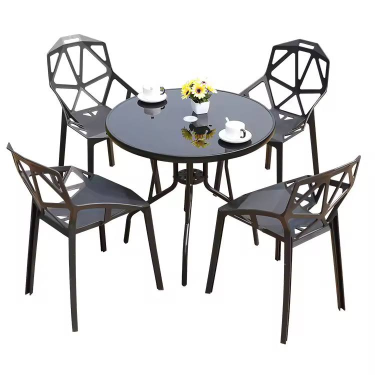 Modern simple geometric pattern like plastic chairs