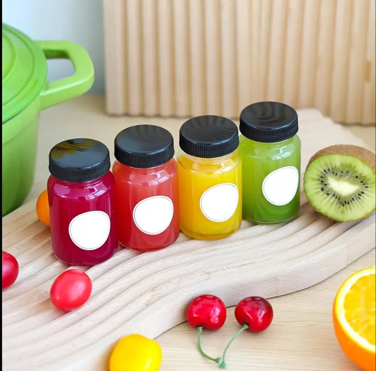 Set of 6 Gingershots Glass Bottles