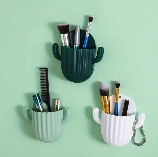 Multipurpose  Self-adhesive Cactus Storage Rack Kitchen Bathroom, Toothbrush holder