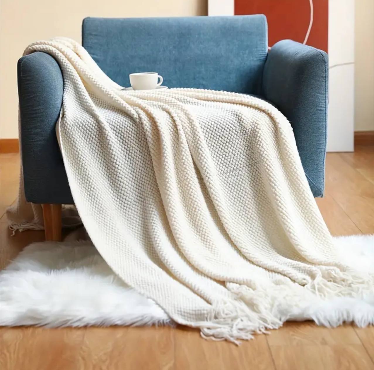 Knitted fleece blankets
