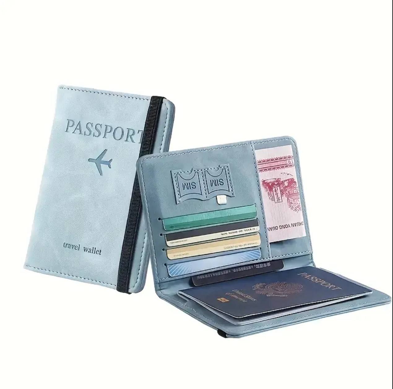 Leather passport holder wallet
