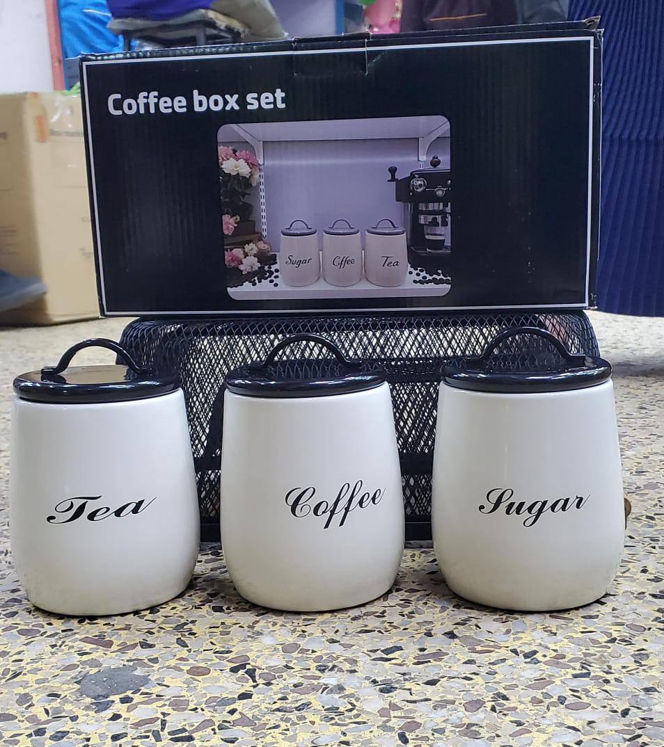 Sugar, Tea, Coffee canisters
