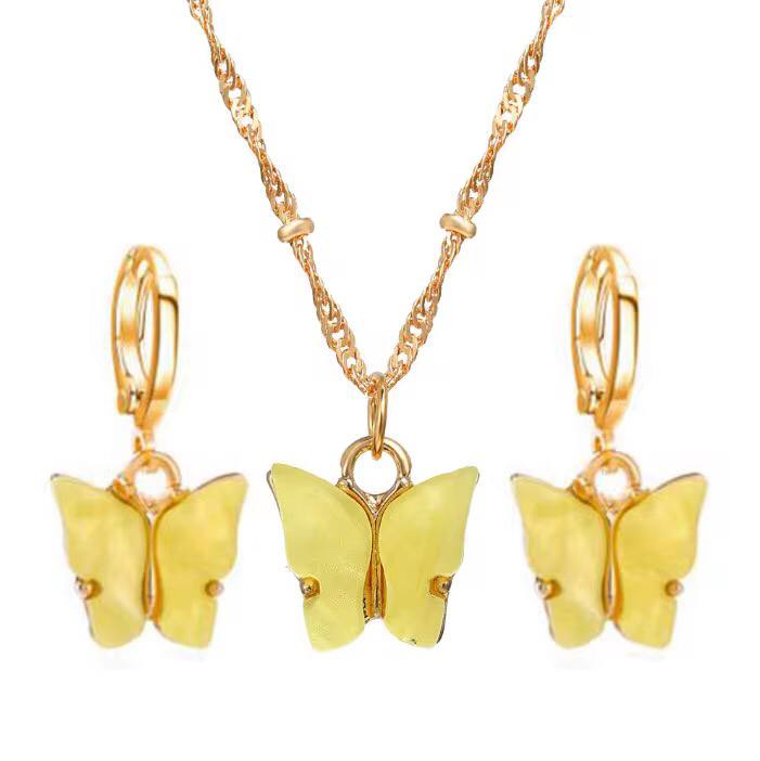 *Butterfly jewellery set