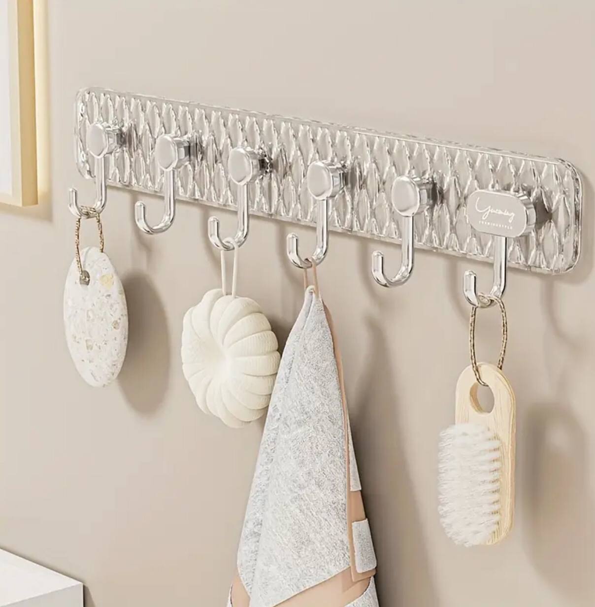 Luxury Six-Row Adhesive Hooks