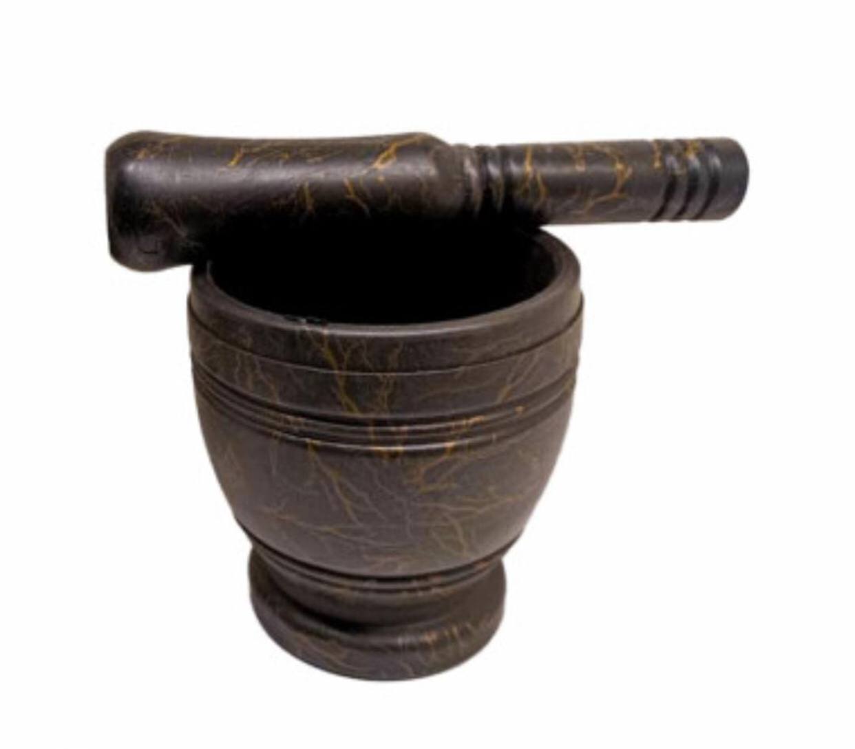 Black marble design pestle and mortar