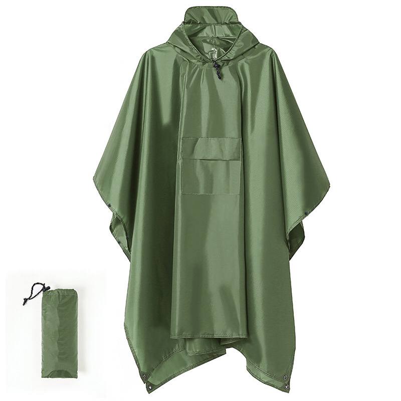 High quality unisex adult rain poncho with cap