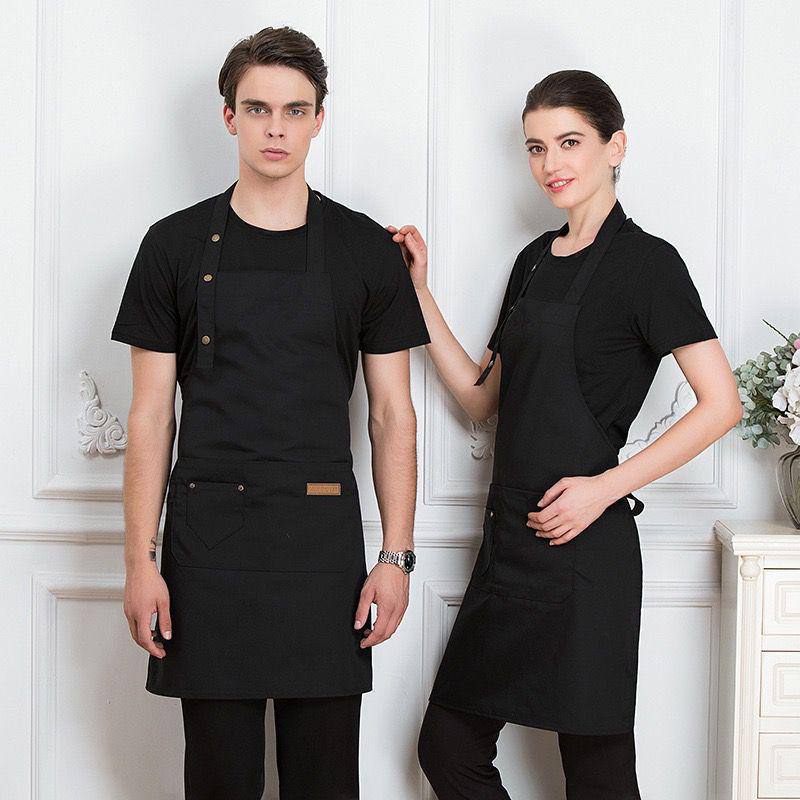 Unisex Apron with Pockets and adjustable neck strap