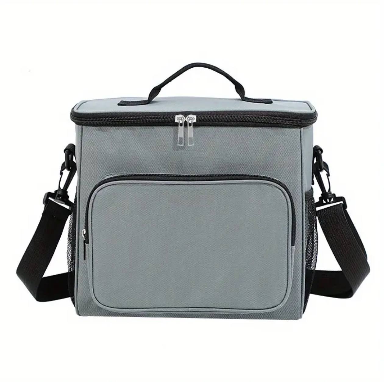Single layer large Insulated Lunch Bag With side Compartments