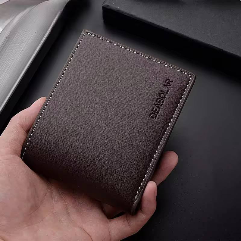 Men's fashion slim soft leather wallet