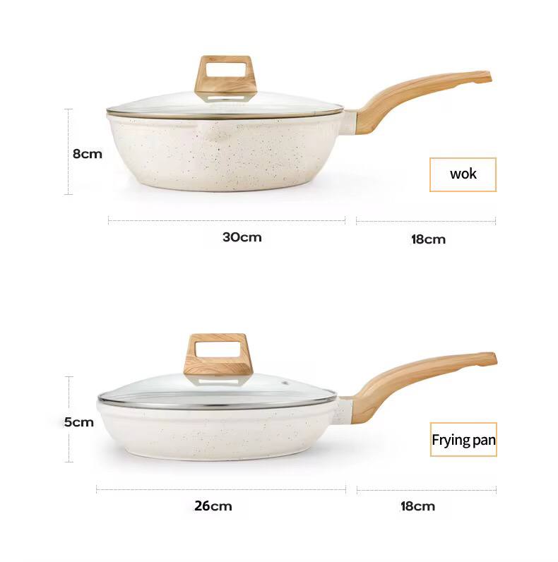 Non-Stick Kitchen Cookware Set Stone Pot Set.