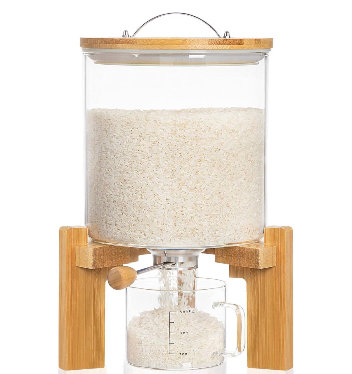 Glass cereal dispenser