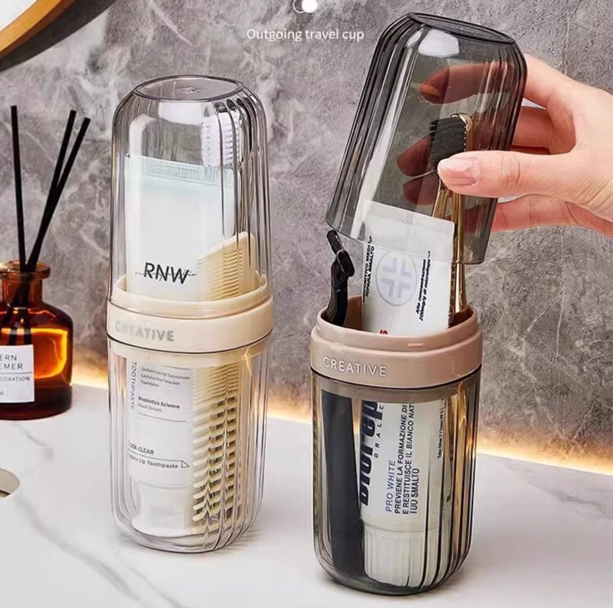Creative Portable Toothbrush holder, ToothPaste Holder
